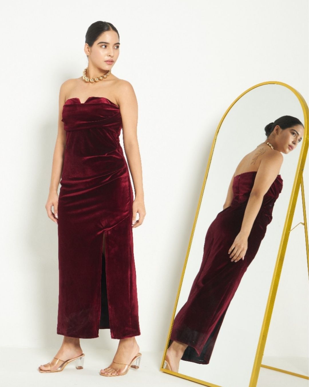 Scarlet Velour Dress