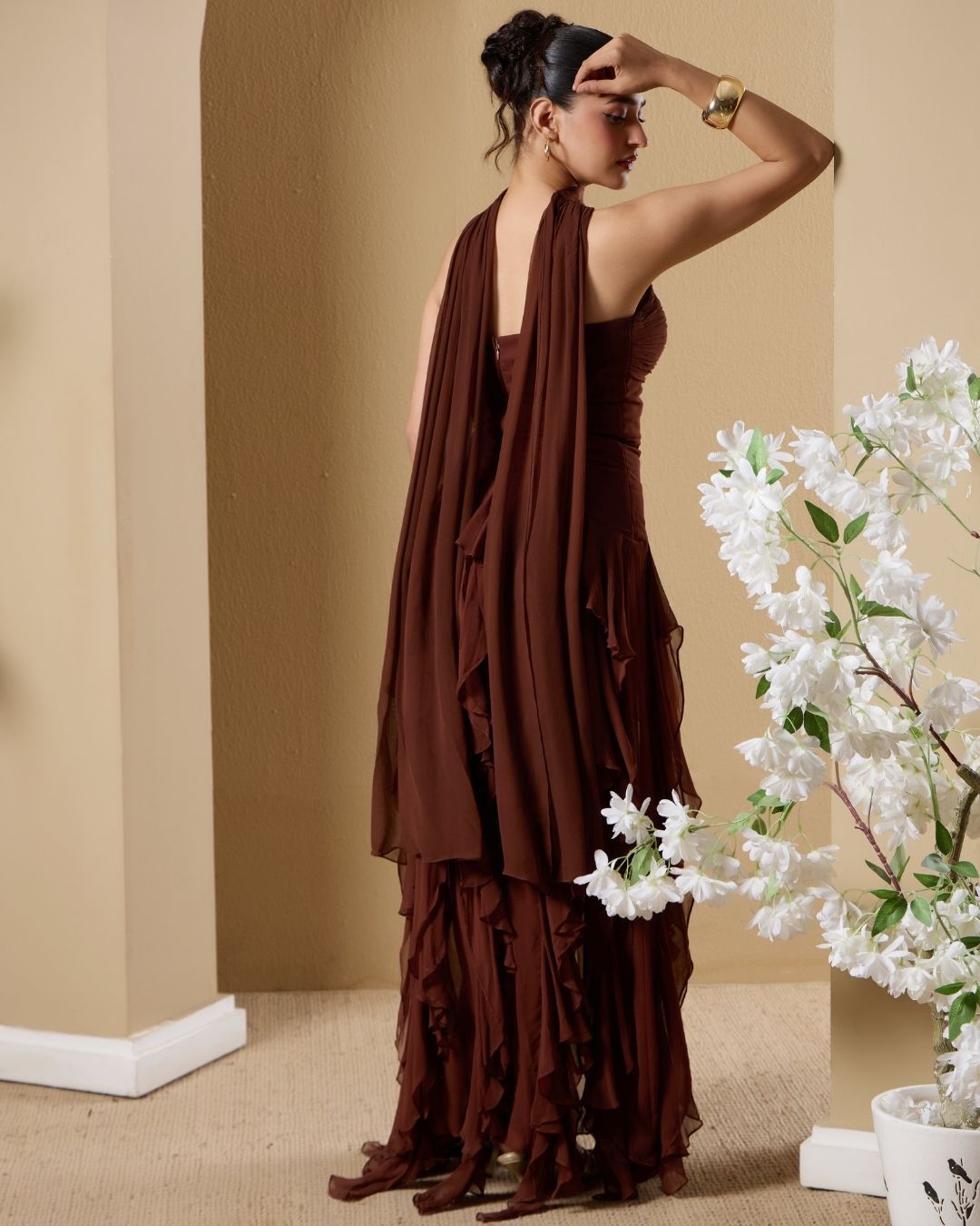 Choco Ruffle Dress