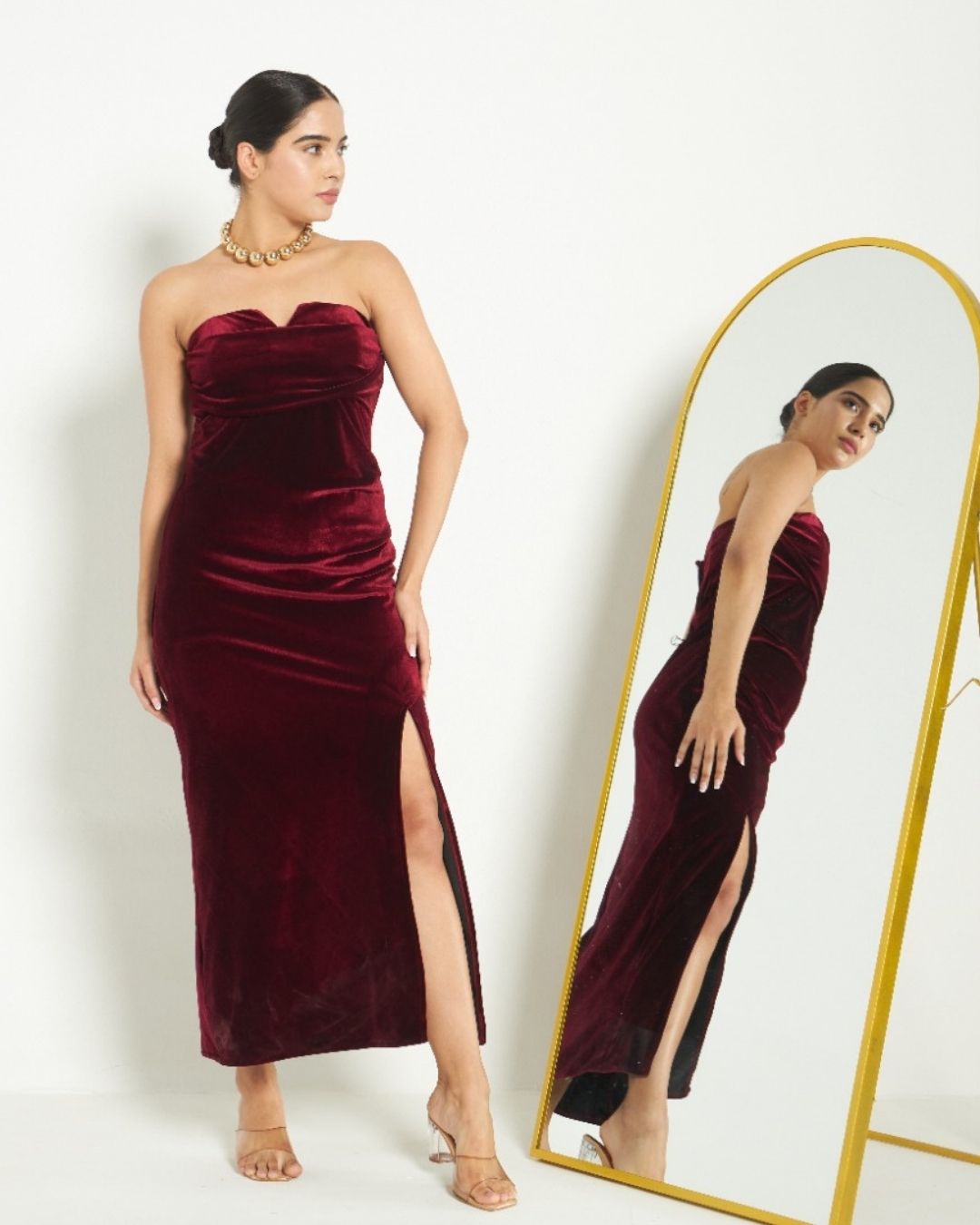 Scarlet Velour Dress