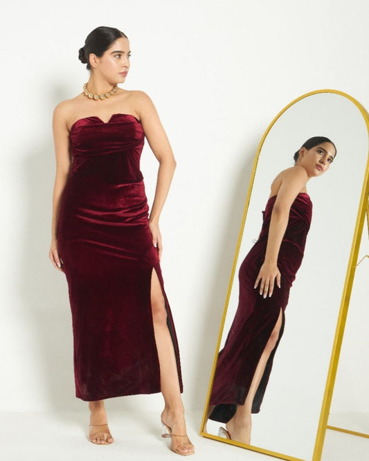 Scarlet Velour Dress